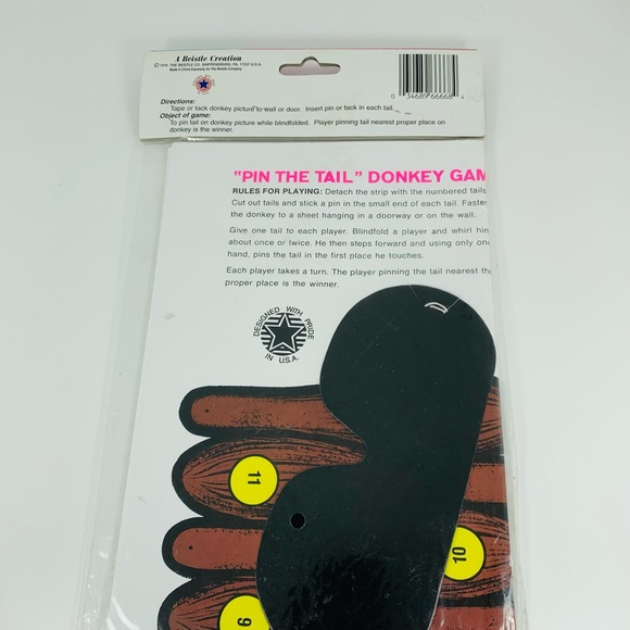 Vintage Beistle Pin The Tail On The Donkey Game 1976 NIP NOS - Picture 4 of 7